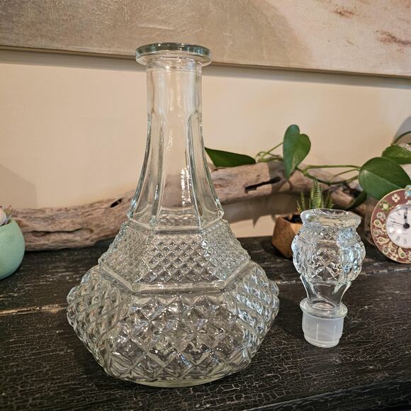 Anchor Hawking Mid Century Crystal Captains's Decanter 12" Tall - Picture 2 of 7